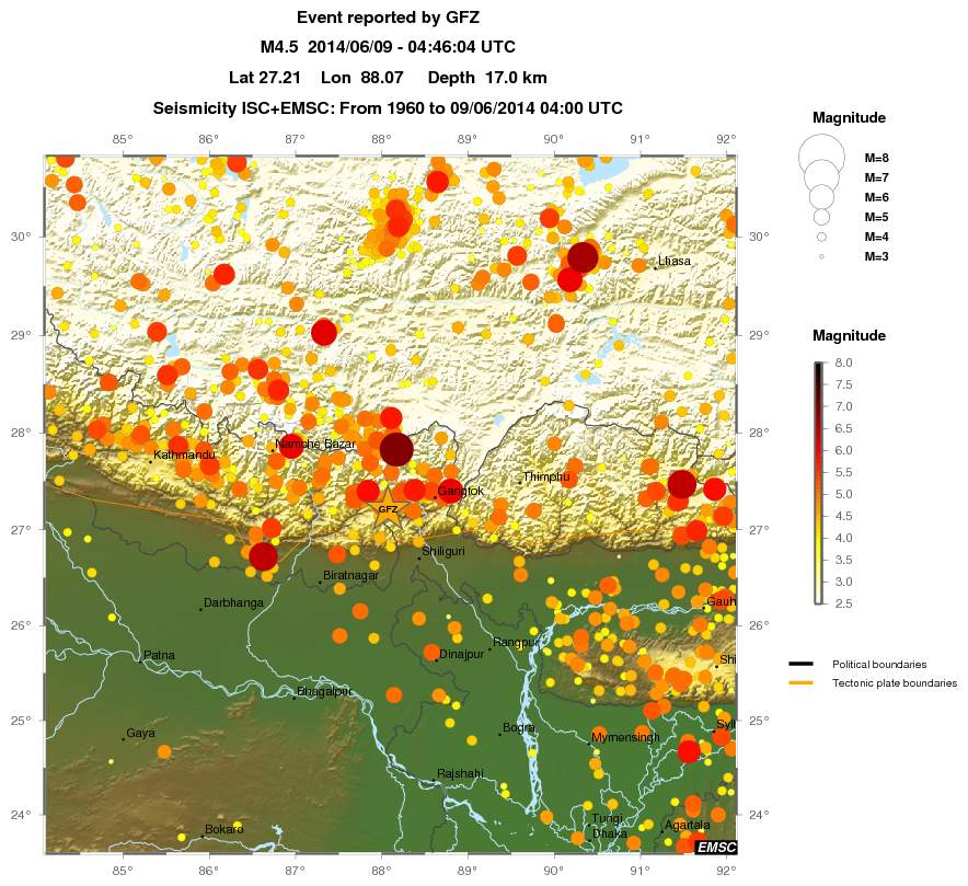 regional magnitude historical seismicity
