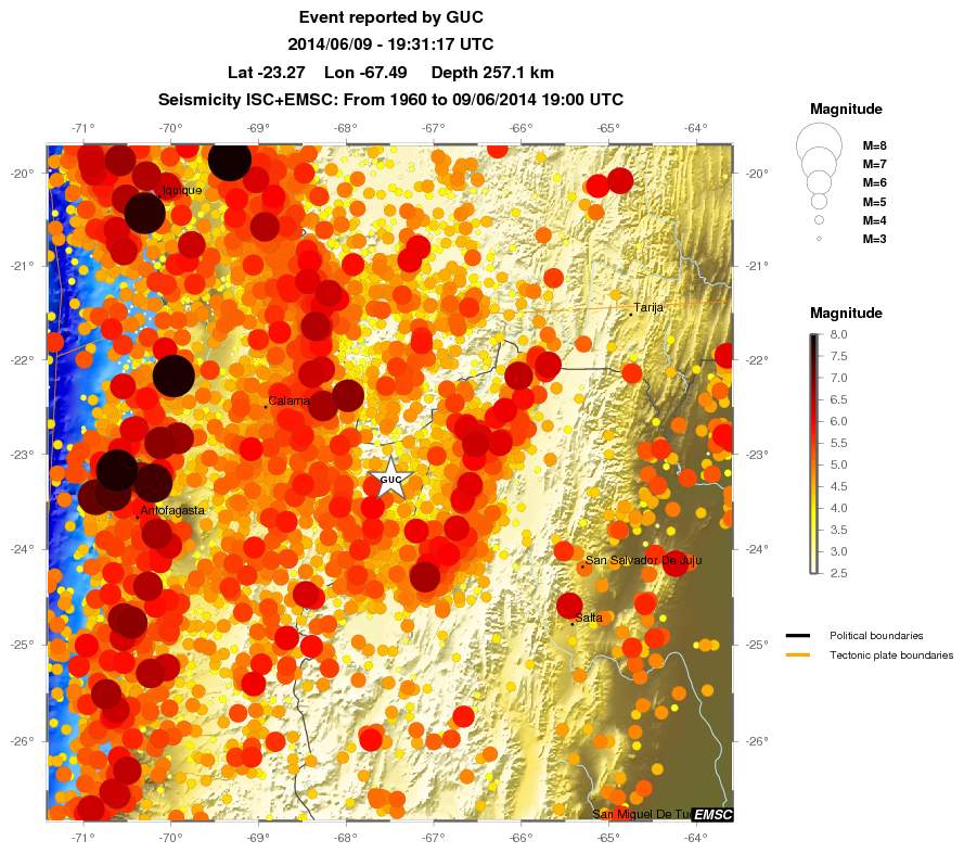 regional magnitude historical seismicity