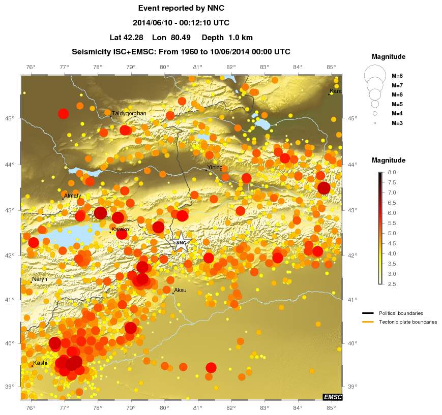 regional magnitude historical seismicity