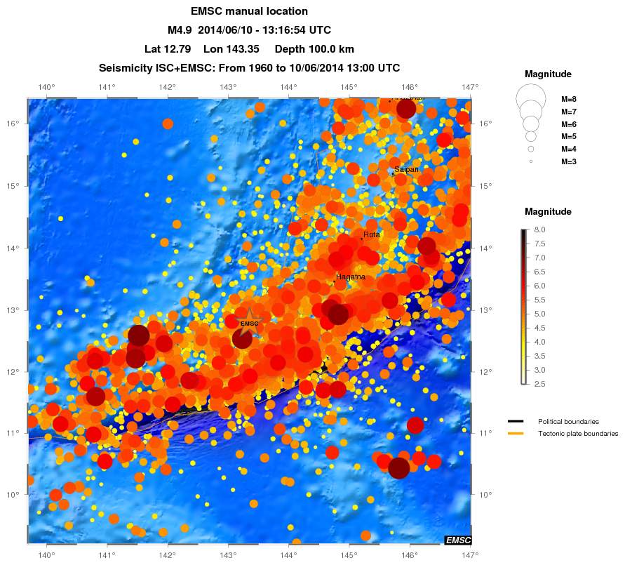 regional magnitude historical seismicity