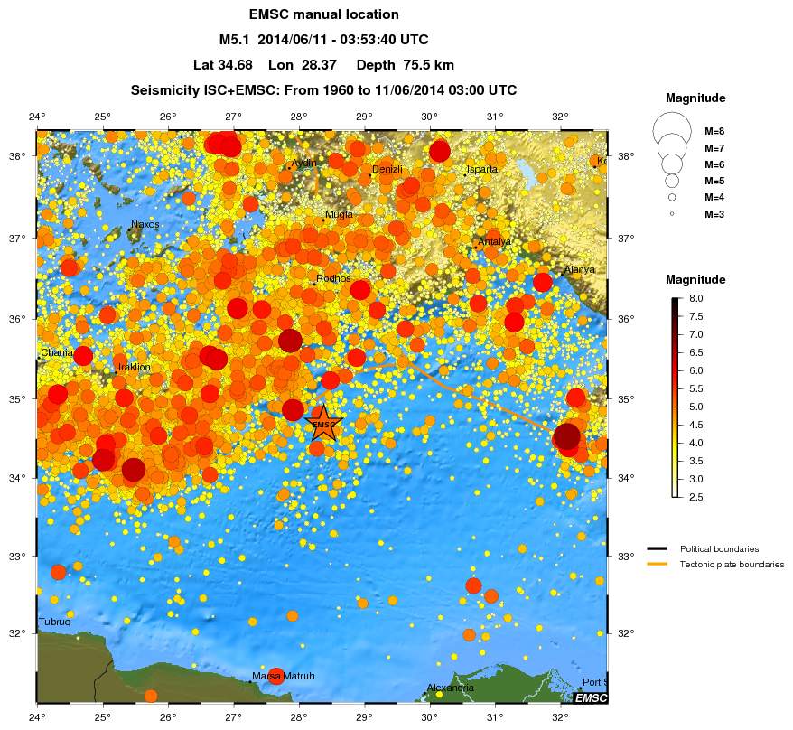 regional magnitude historical seismicity