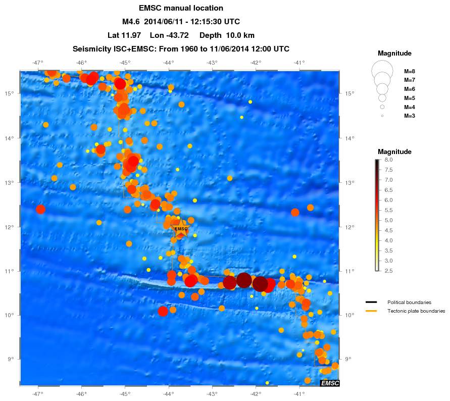 regional magnitude historical seismicity