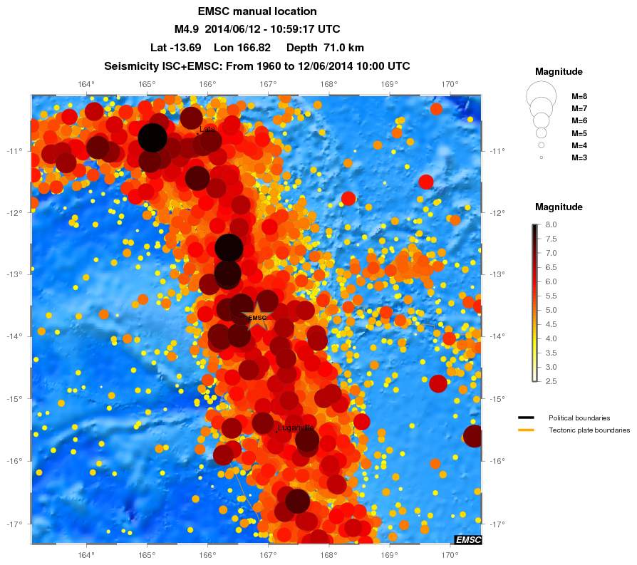 regional magnitude historical seismicity