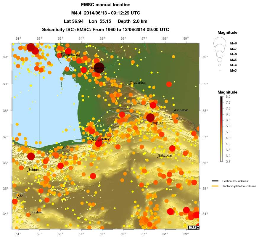 regional magnitude historical seismicity