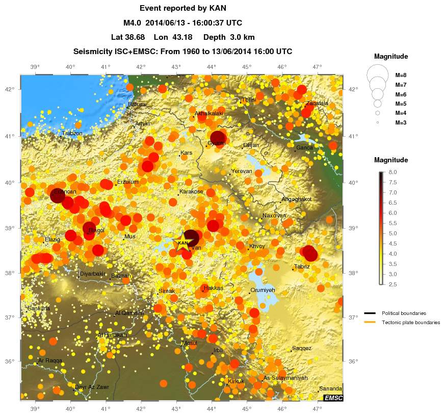 regional magnitude historical seismicity