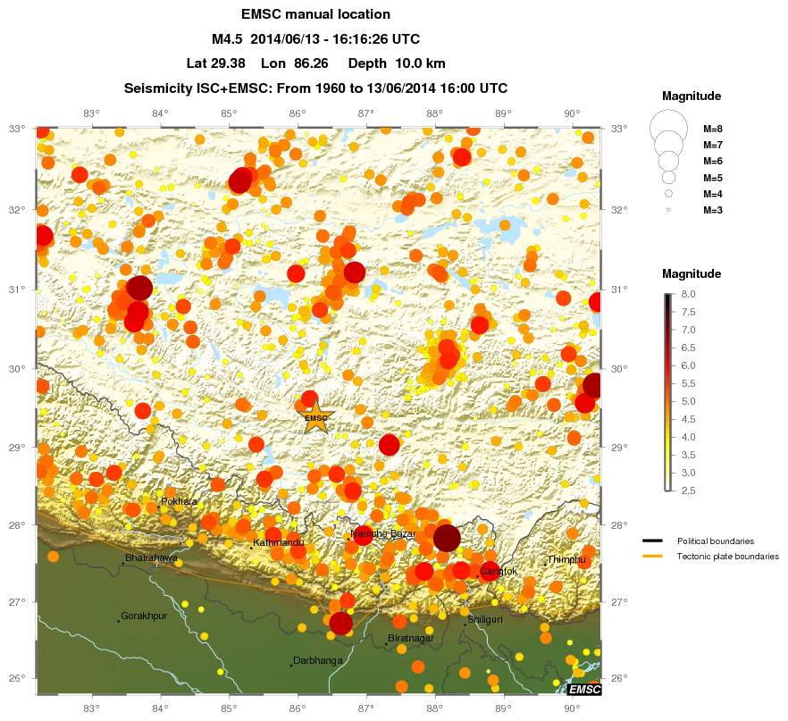 regional magnitude historical seismicity