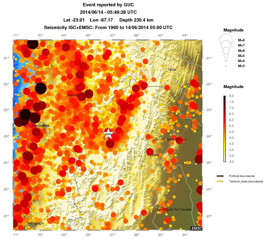 regional magnitude historical seismicity