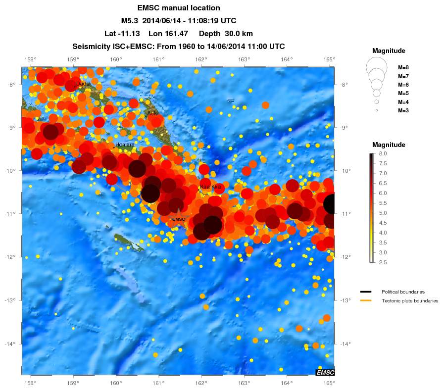 regional magnitude historical seismicity