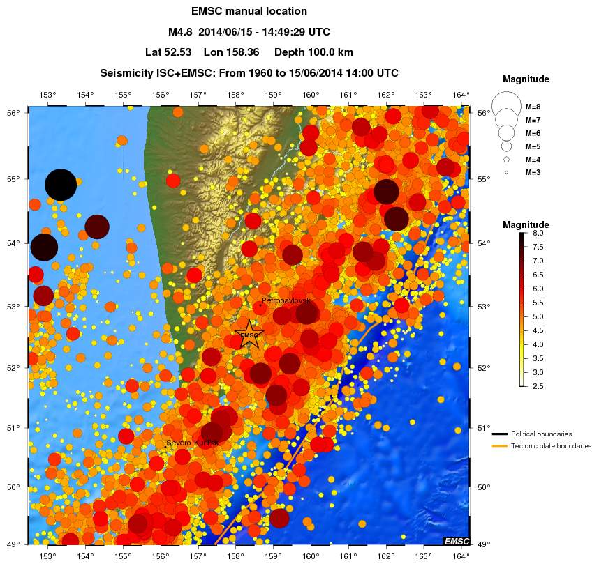 regional magnitude historical seismicity