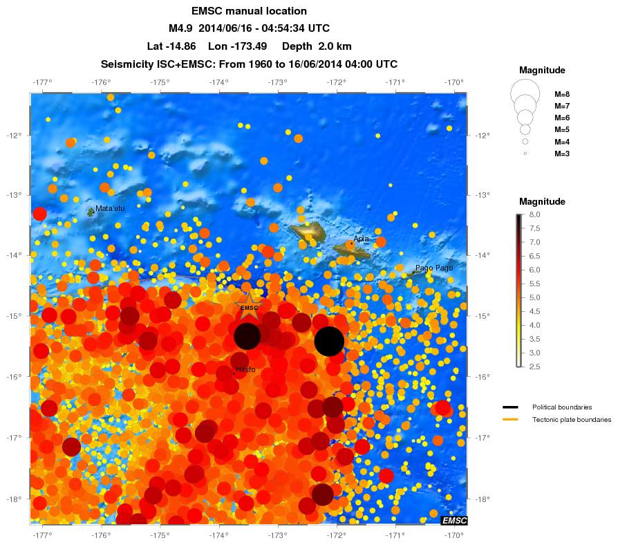 regional magnitude historical seismicity