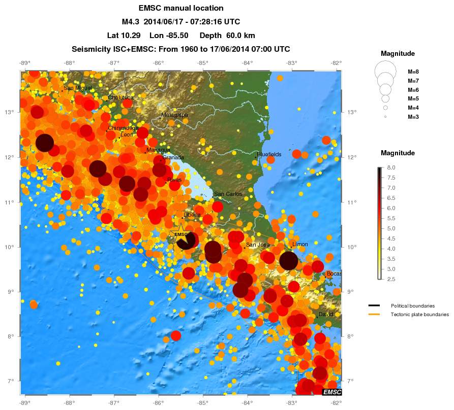 regional magnitude historical seismicity