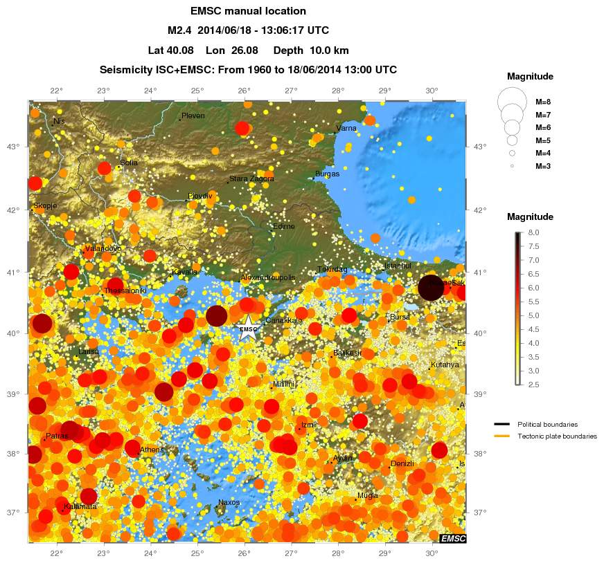 regional magnitude historical seismicity