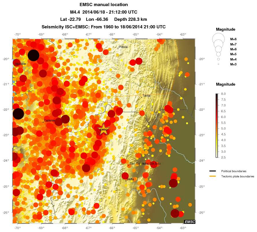 regional magnitude historical seismicity