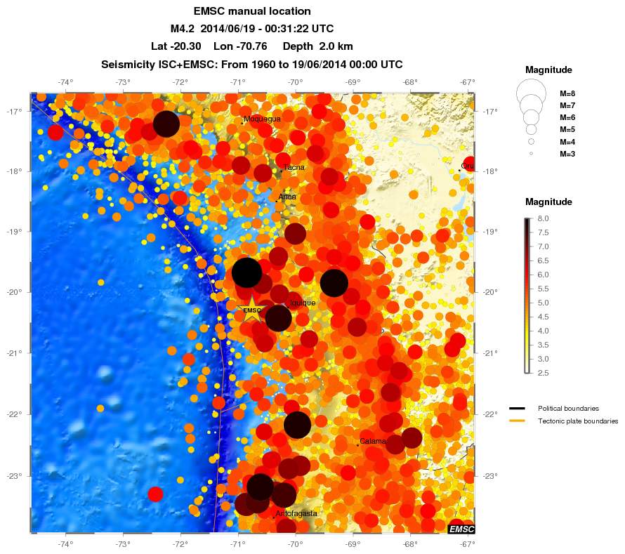 regional magnitude historical seismicity