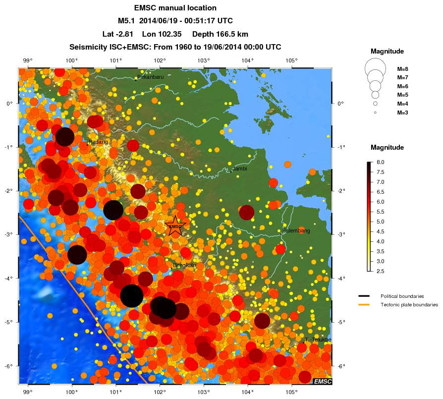 regional magnitude historical seismicity