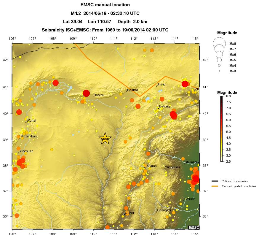 regional magnitude historical seismicity