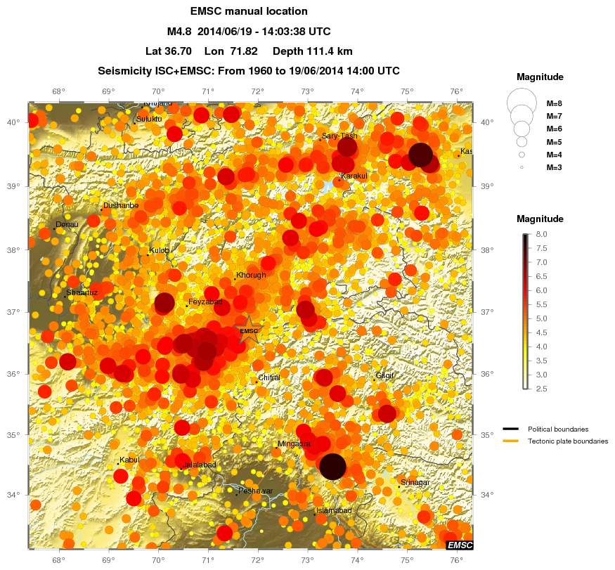 regional magnitude historical seismicity