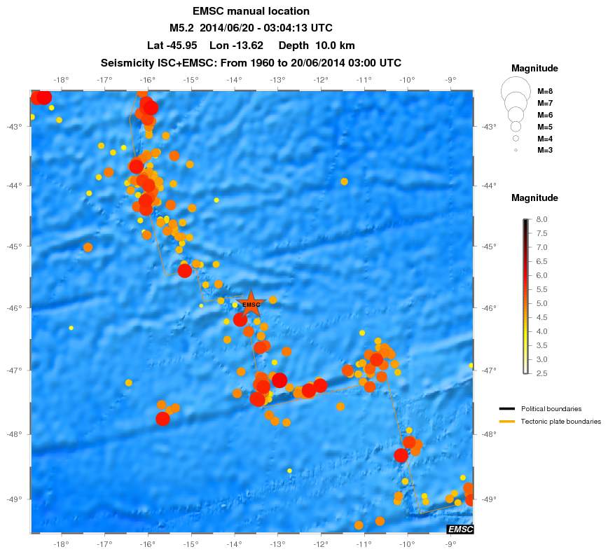 regional magnitude historical seismicity