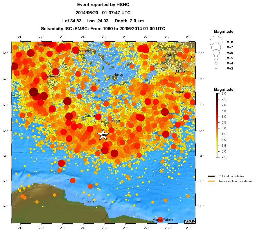 regional magnitude historical seismicity