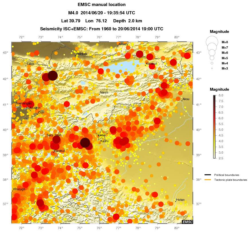 regional magnitude historical seismicity