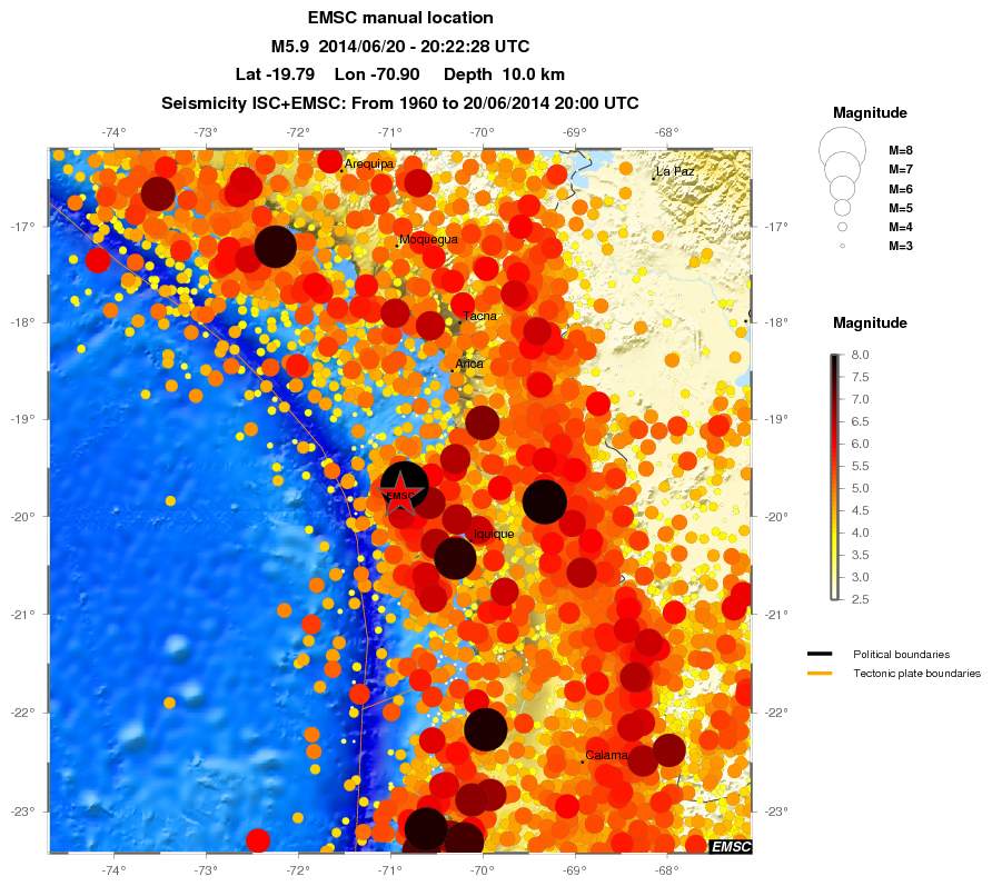 regional magnitude historical seismicity
