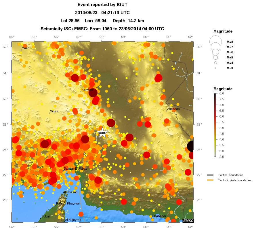 regional magnitude historical seismicity