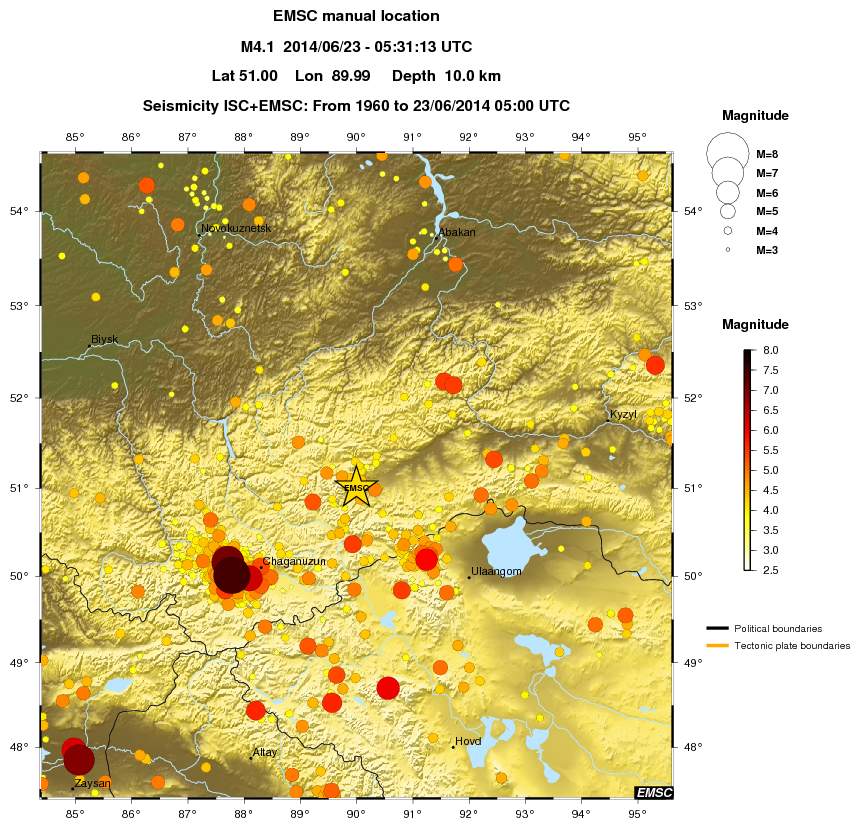regional magnitude historical seismicity