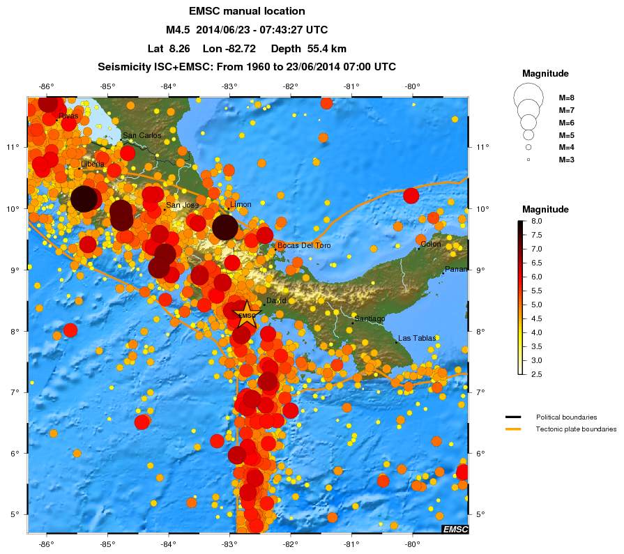 regional magnitude historical seismicity