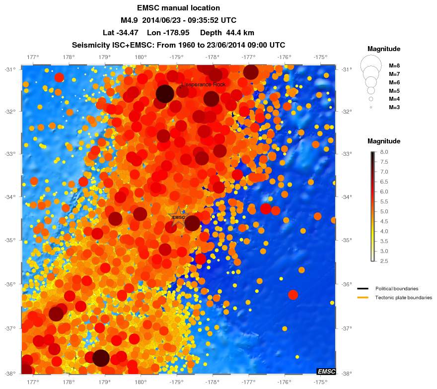 regional magnitude historical seismicity