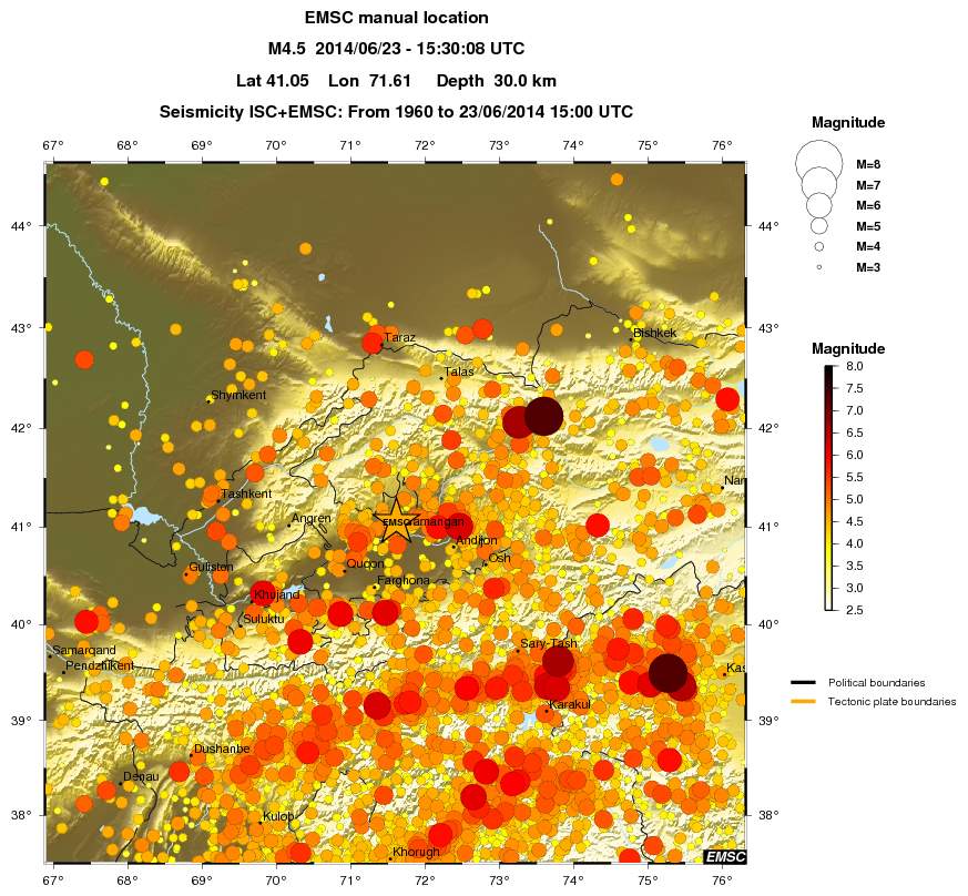 regional magnitude historical seismicity