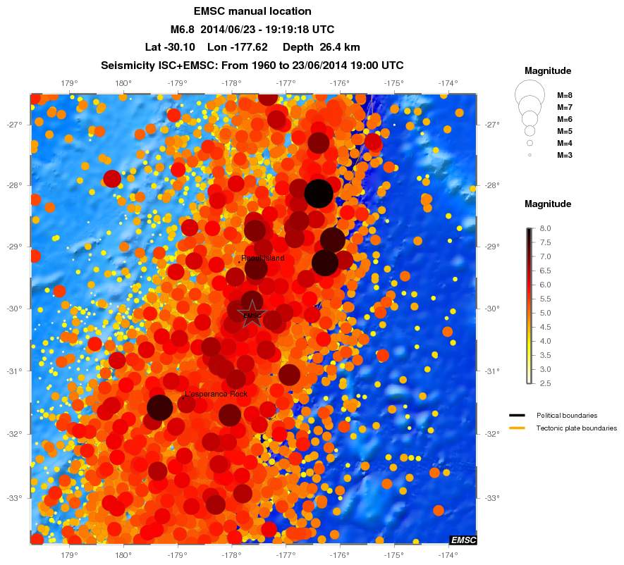 regional magnitude historical seismicity
