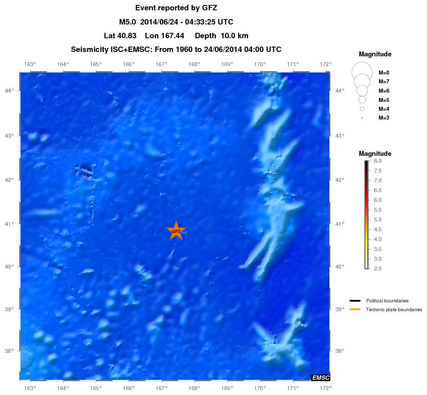 regional magnitude historical seismicity