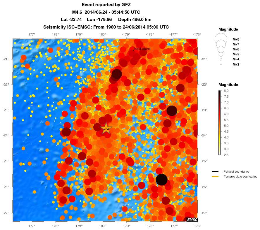 regional magnitude historical seismicity