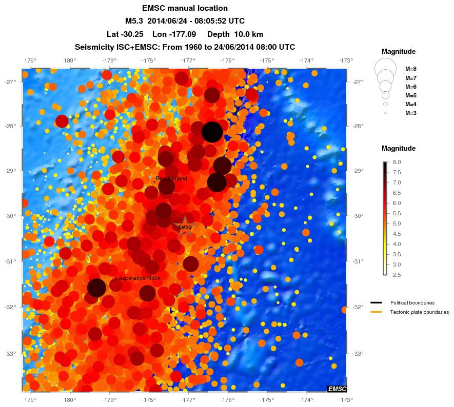 regional magnitude historical seismicity