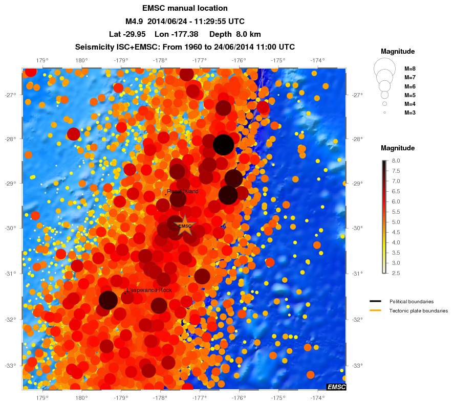 regional magnitude historical seismicity