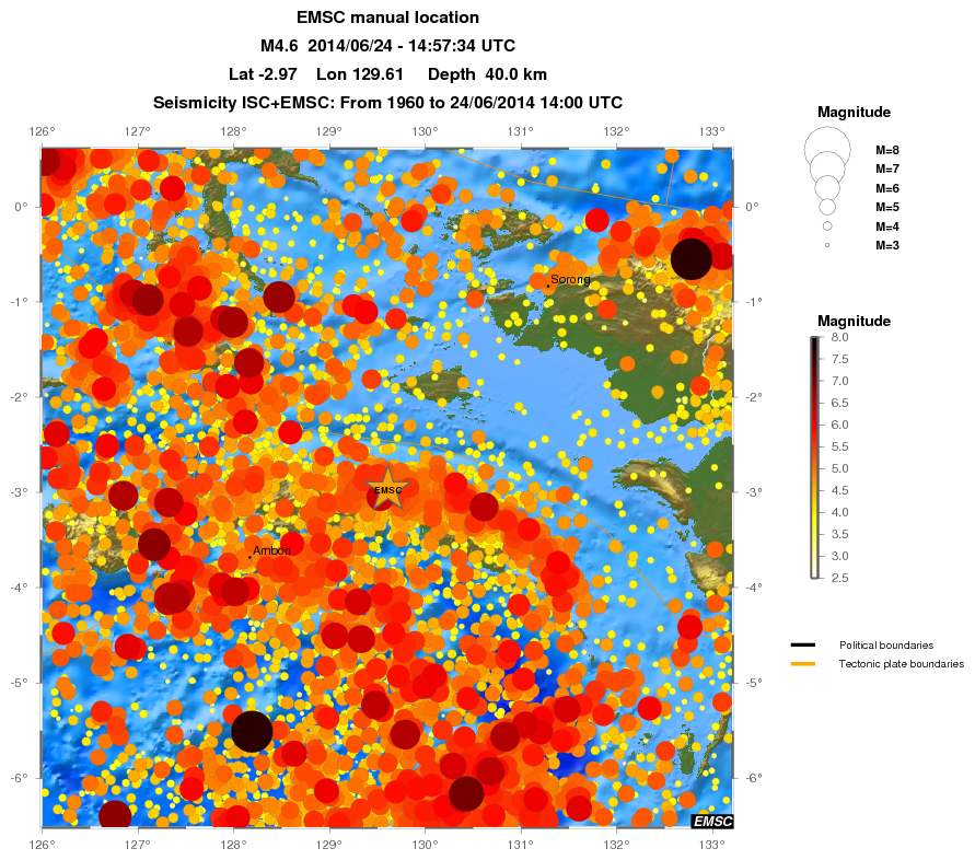 regional magnitude historical seismicity