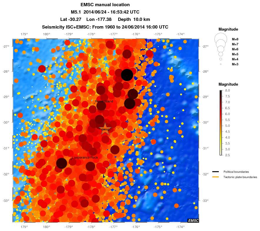 regional magnitude historical seismicity