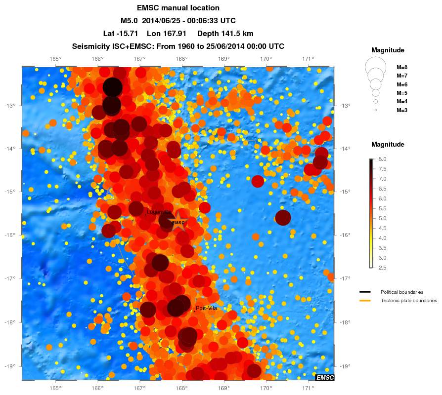 regional magnitude historical seismicity