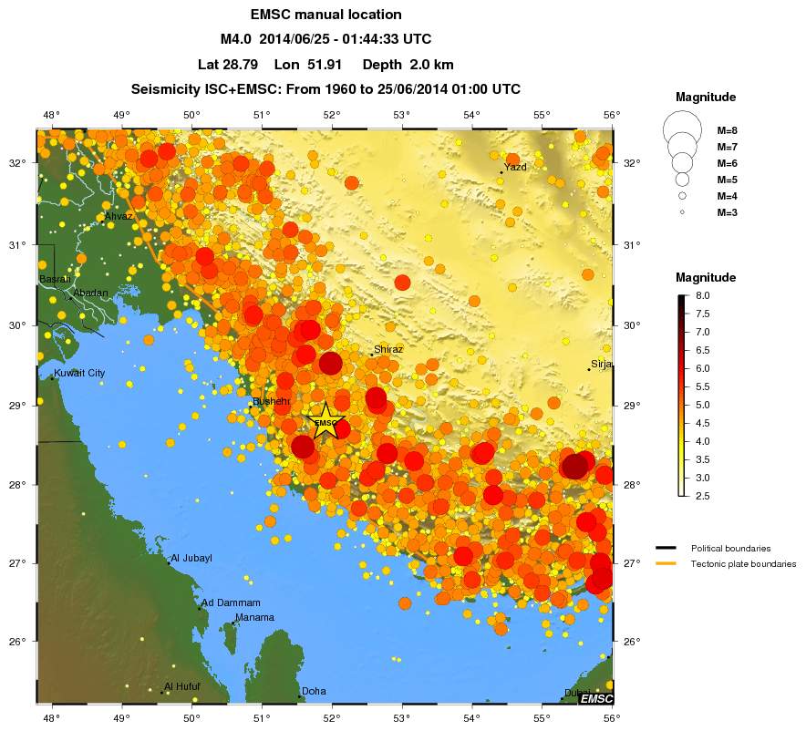 regional magnitude historical seismicity