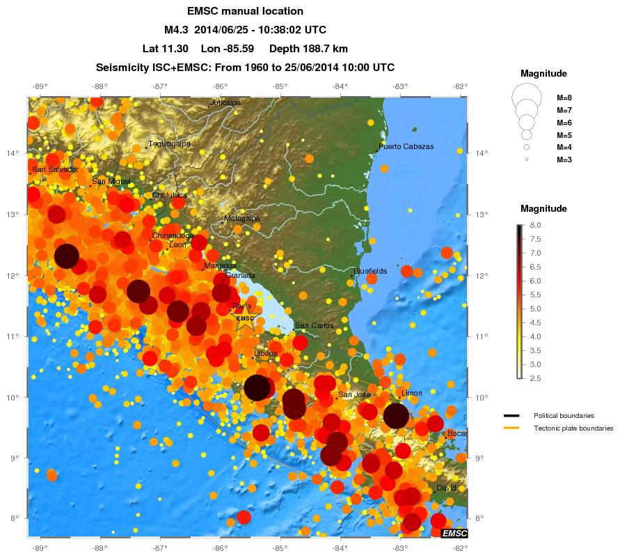 regional magnitude historical seismicity