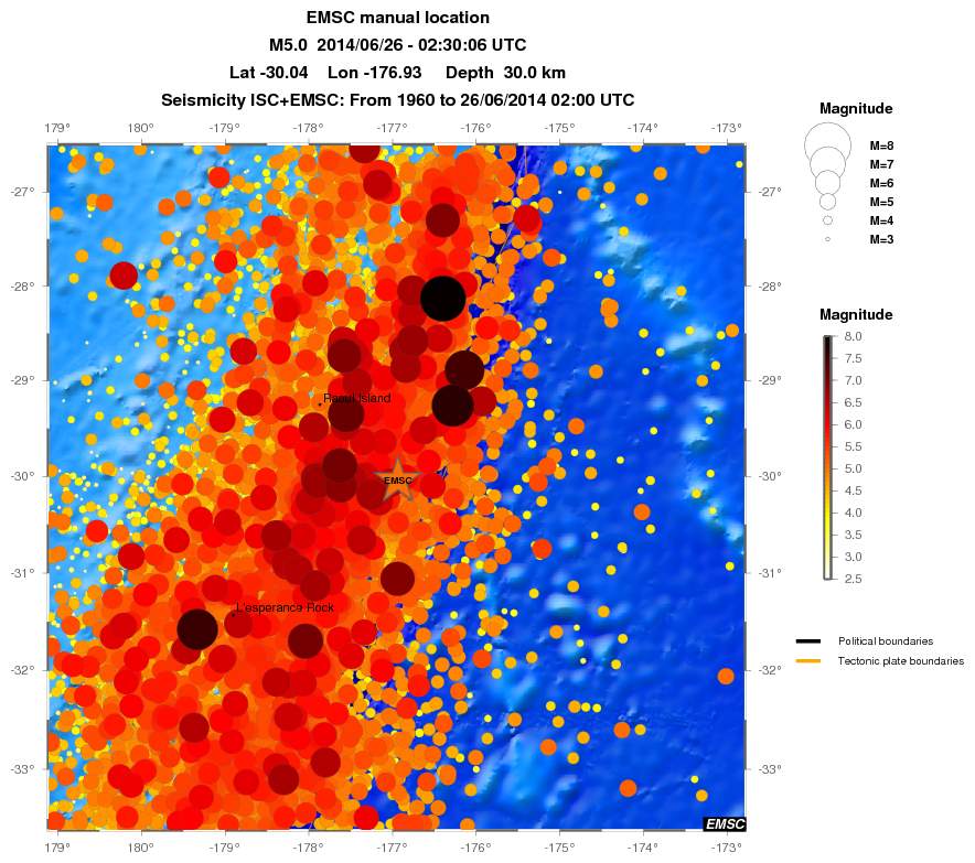 regional magnitude historical seismicity