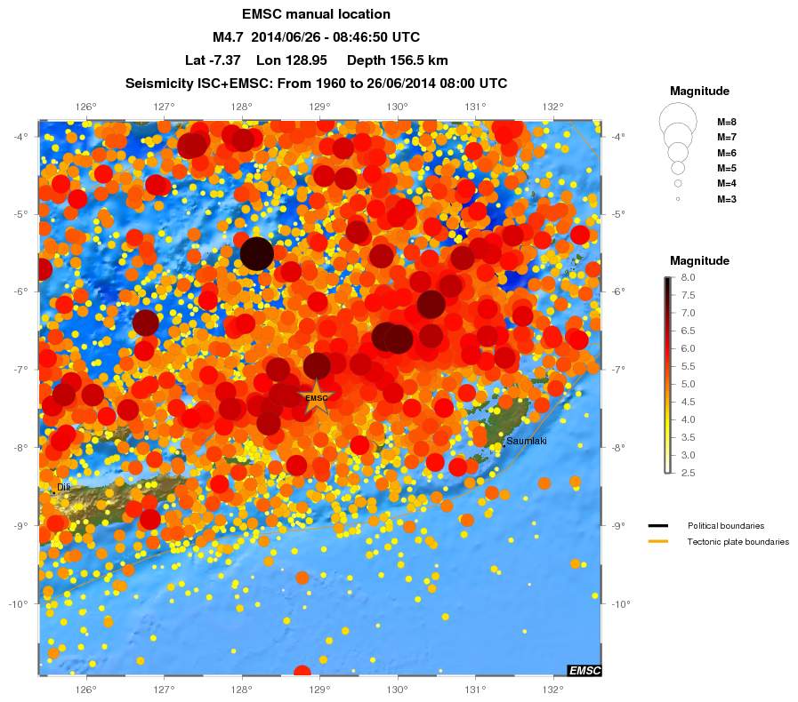 regional magnitude historical seismicity