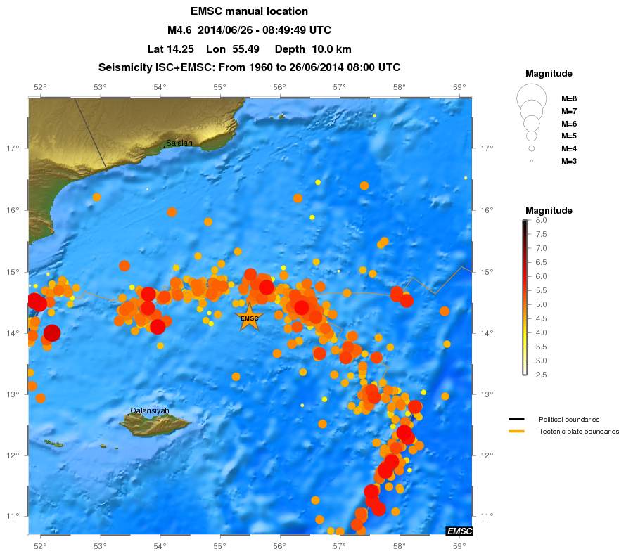 regional magnitude historical seismicity