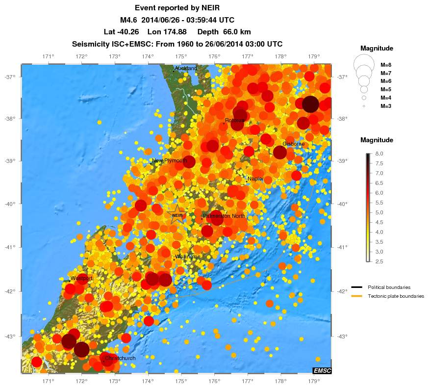 regional magnitude historical seismicity