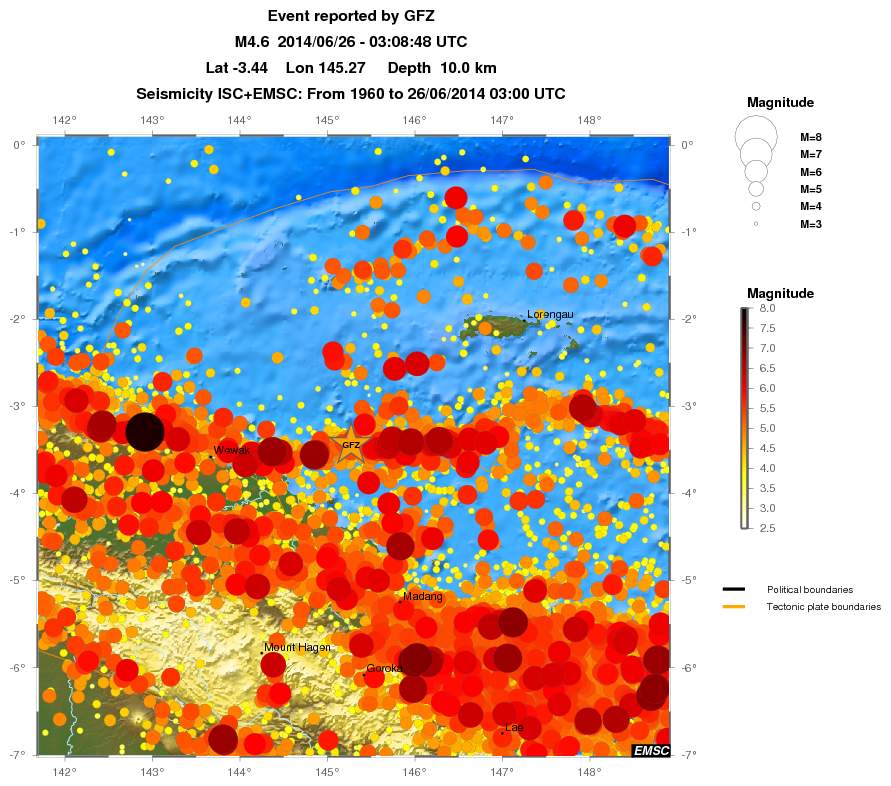 regional magnitude historical seismicity