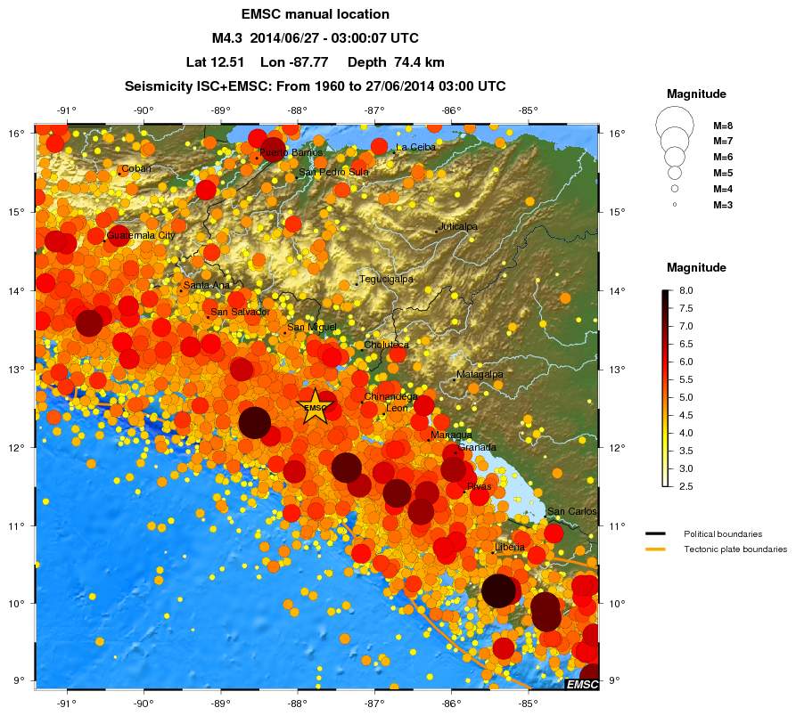 regional magnitude historical seismicity