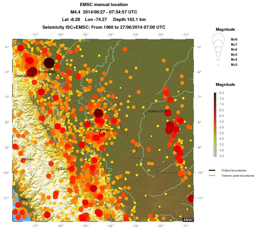 regional magnitude historical seismicity