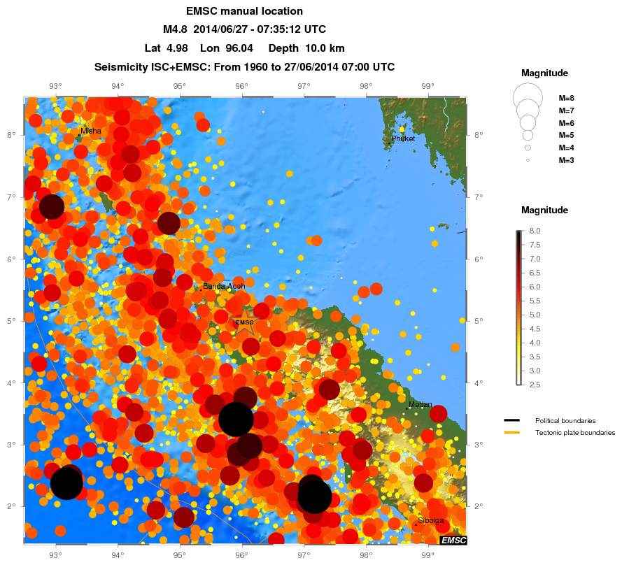 regional magnitude historical seismicity