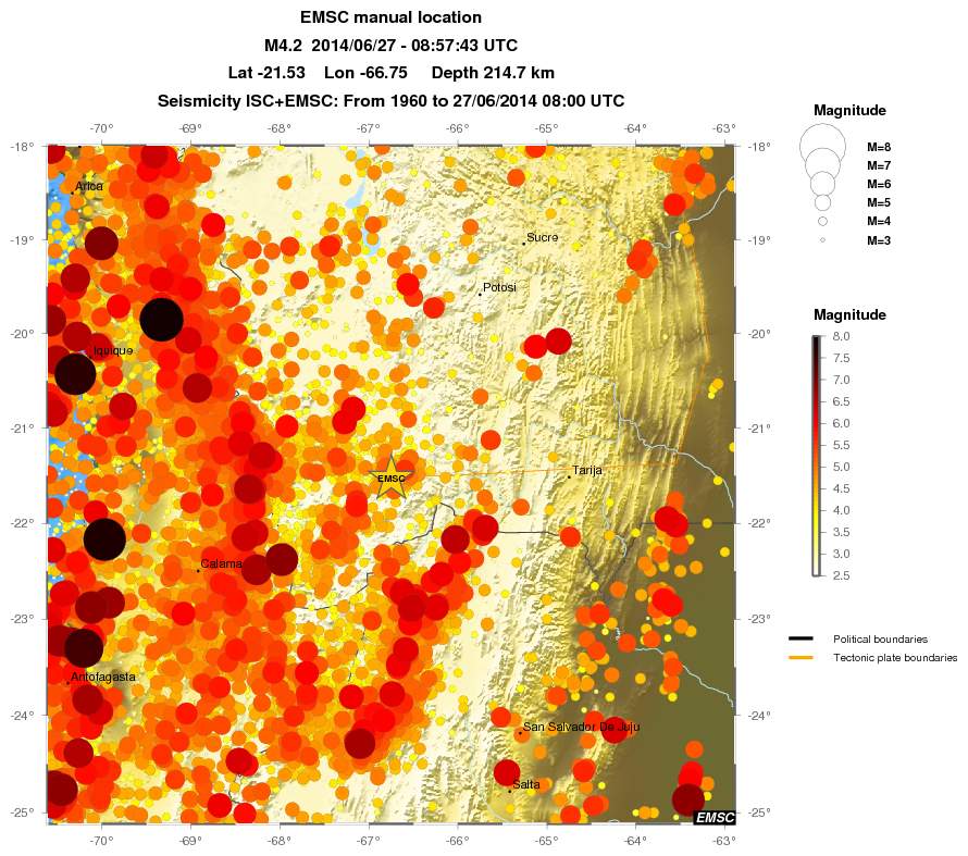 regional magnitude historical seismicity