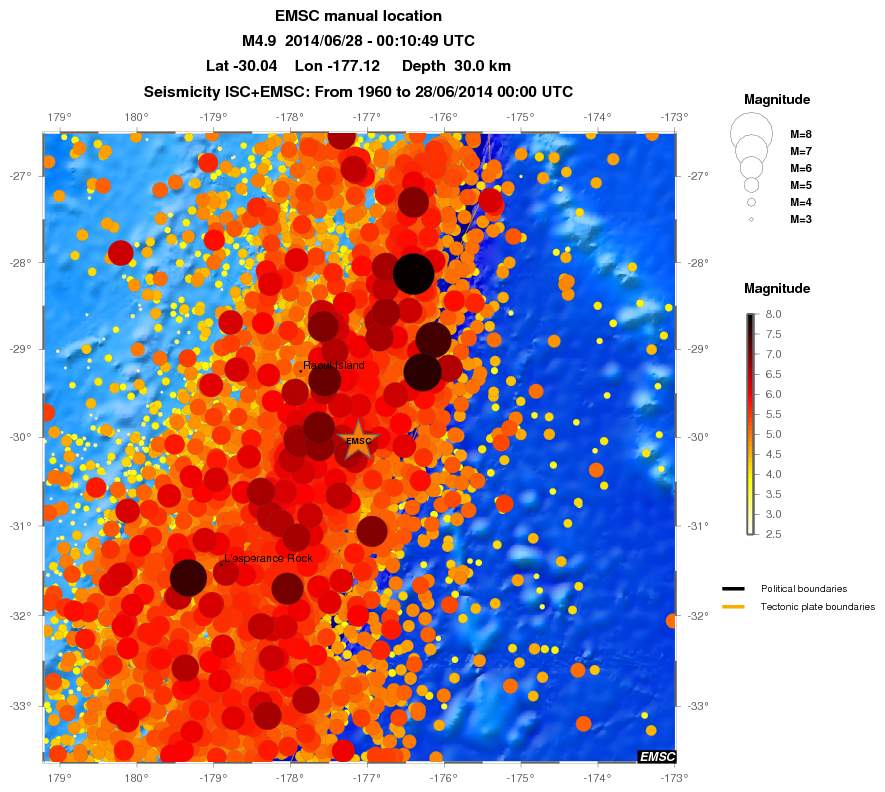 regional magnitude historical seismicity